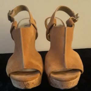 Bebe Suede wedge sandals